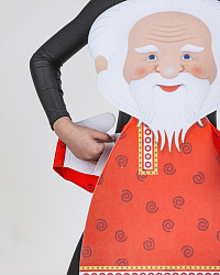 Дед ростовая кукла из фетра для детей / 100 см.