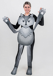 Волк ростовая кукла из фетра для взрослого / 130 см.