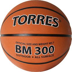 Мяч баскетбольный TORRES BM300 тренировочный, размер 7