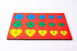 Монтессори фигуры Больше-меньше №1