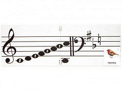 Настольное мягкое магнитно-маркерное поле с нотным станом