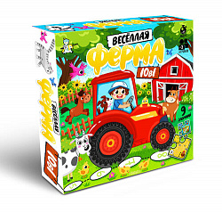 Игра настольная "Весёлая ферма 10 в 1"