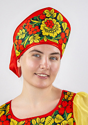 Русский народный кокошник Хохлома Осень расписная