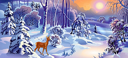 Баннер "Зима с оленем" 1,8*4м