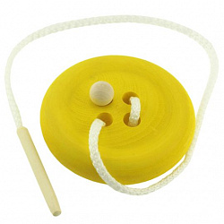 Развивающая игра "Шнуровка:Пуговка"  желтая