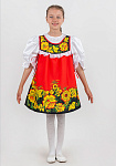 Русский сарафан распашной Хохлома для девочки