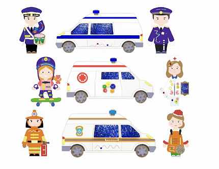 Комплект бизибордов «Профессии и транспорт»