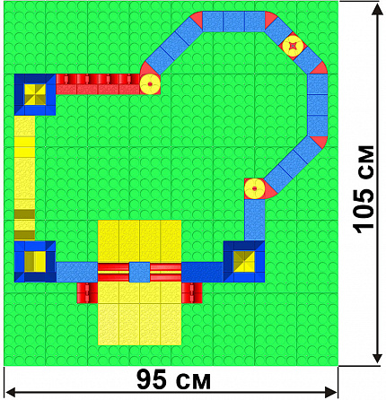 Замок GB5" S на платформе 32 х 35, Гигантское Лего