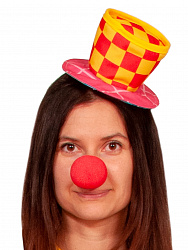 Шляпка Клоунесса Жужа взрослый текстиль