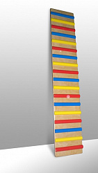 Доска наклонная ребристая 1,6х0,3м с цветными рейками (17шт)
