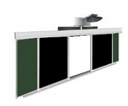 Рельсовая система 3000х1000(1500х1000) комби (боковые: зеленый, центр: черный)