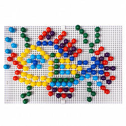 Детская мозаика пластмассовая (180 элементов и 2 поля)