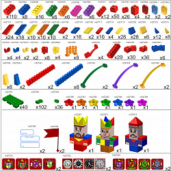 Набор GB7,5" для детского сада для 3-4 лет, Гигантское Лего