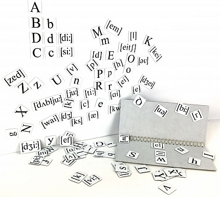 Набор магнитных карточек "Alphabet and transcription" (маленький размер)