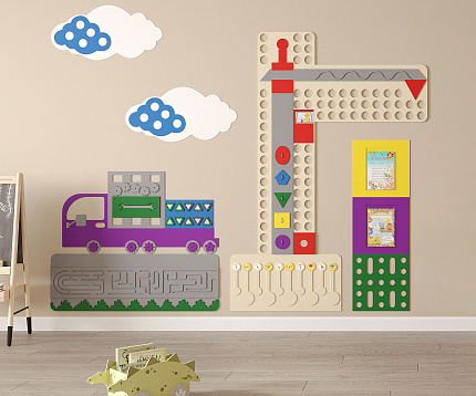 Развивающая настенная панель "Инженерно-логическая" миди