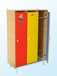 ШКАФ ДЛЯ ОДЕЖДЫ НА МЕТАЛЛОКАРКАСЕ С ПРУТЬЯМИ, 1 СЕКЦИЯ