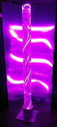 Воздушно пузырьковая колонна со спиральной подсветкой - Колонна 200х15 см. с гибким зеркалом
