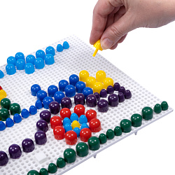 Пластмассовая мозаика для детей (240 элементов и 2 поля)
