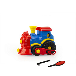 Паровозик «Томми» (26 дет., отвертка, шестигранник) 18 см