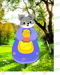 Уличная фигура для детской площадки МЫШКА + металлическая опора СЕРИЯ СКАЗКИ