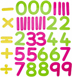 Развивающая игрушка "Тактильные цифры и знаки"  (37 элементов)
