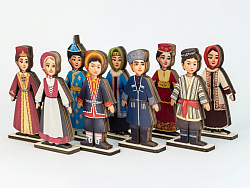 Народы России - разборные куклы в национальных костюмах (48 шт)