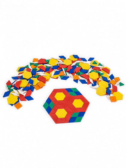 Набор развивающий Геометрическая мозаика (250 элементов)  в контейнере
