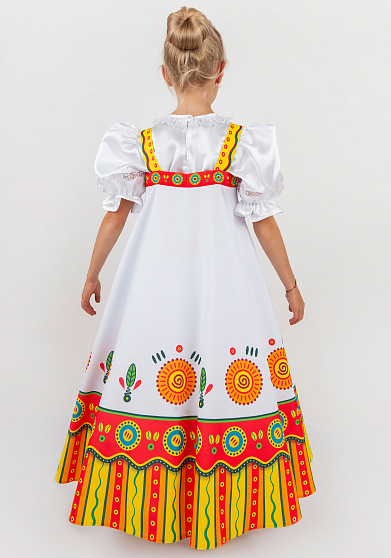 Дымковская Игрушка сарафан удлиненный для девочки