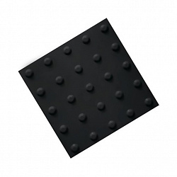 Самоклеящаяся тактильная плитка полиуретан 300x300 мм конус черный