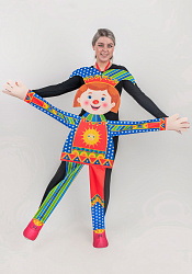 Петрушка ростовая кукла из фетра для взрослого / 130 см.