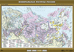 Учебн. карта "Минеральные ресурсы России" 100х140