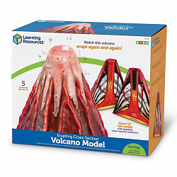 Развивающая игрушка  "Вулкан, модель в сечении"    (для опытов, 25 х 33см..)