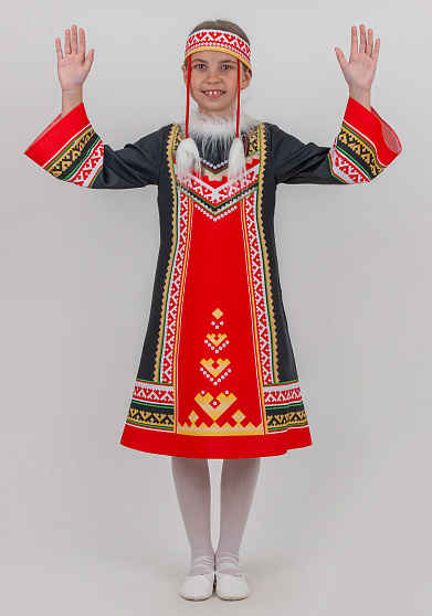 Северный костюм Танец огня облегченный для девочки