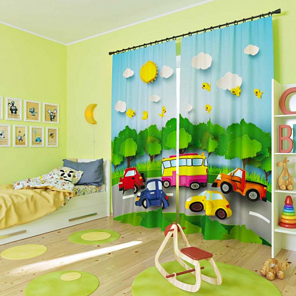 Комплект фотоштор. По дороге с облаками