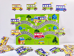 Магнитное развивающее пособие "Автобусы-читобусы"