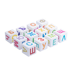Развивающие пластиковые кубики Школа дошколят «Весёлый алфавит» (12 штук)