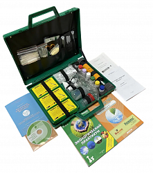 Мини-экспресс-лаборатория, для учебных экологических исследований, универсальная 9 показателей, с методическим обеспечением и руководством