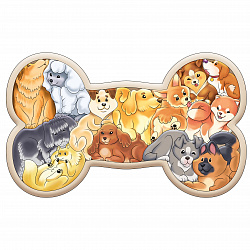 Зоопазл "Собаки" 13 деталей(дерево)