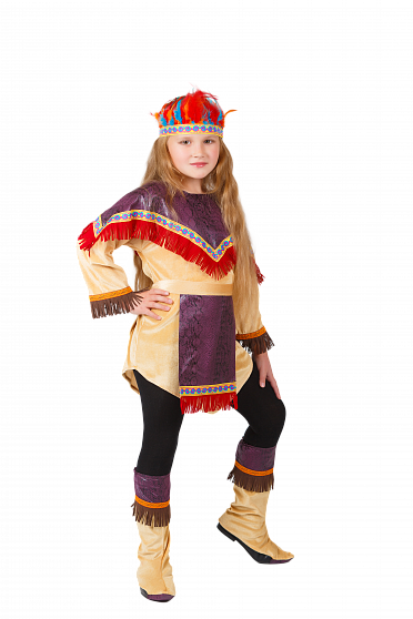 Карнавальный костюм детский "Индеец - девочка"