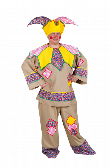 Карнавальный костюм взрослый "Скоморох "Гришка"