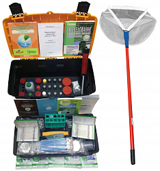 Мини-экспресс-лаборатория, для учебных биолого-экологических
исследований, с сачком СГС, биотические индексы и 9 показателей качества, с методическим обеспечением и руководством