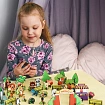 Развивающий игровой набор ЗООПАРК, 39 фигурок на подставках + 14 мультфильмов (дополненная реальность), развивающая деревянная игрушка