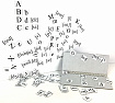 Набор магнитных карточек "Alphabet and transcription" (маленький размер)