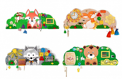 Комплект бизибордов "Обитатели леса"