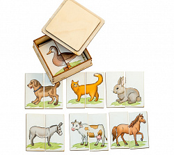 Дидактическая игра "Картинки- половинки "Ферма"