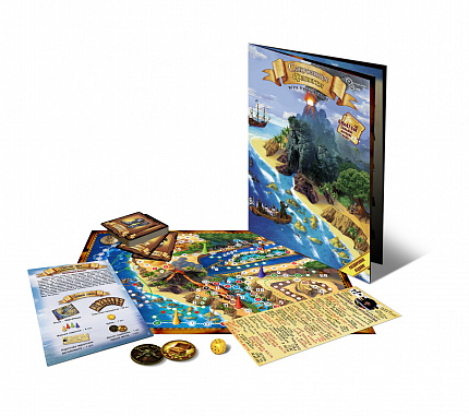 Настольная игра.  Игра-путешествие "Сокровища Флинта" расширенное издание