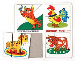 Разрезные картинки Геометрические фигуры 5+  (8 картинок)