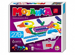 Пластмассовая мозаика для детей (270 элементов и 2 поля)