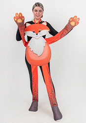 Лиса ростовая кукла из фетра для взрослого / 130 см.