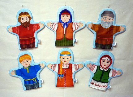 Набор рукавичек "Семья русская" 6 шт.